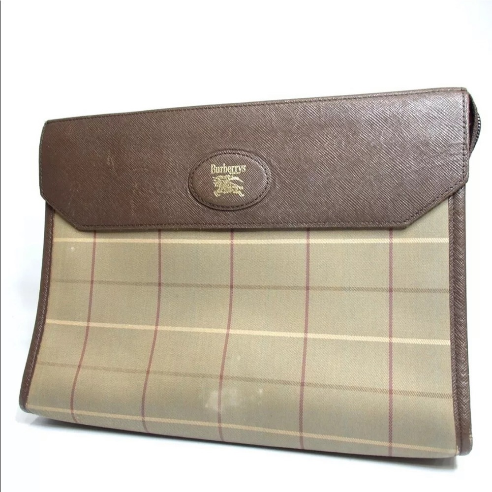 AUTH Vintage Burberry Clutch